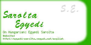 sarolta egyedi business card